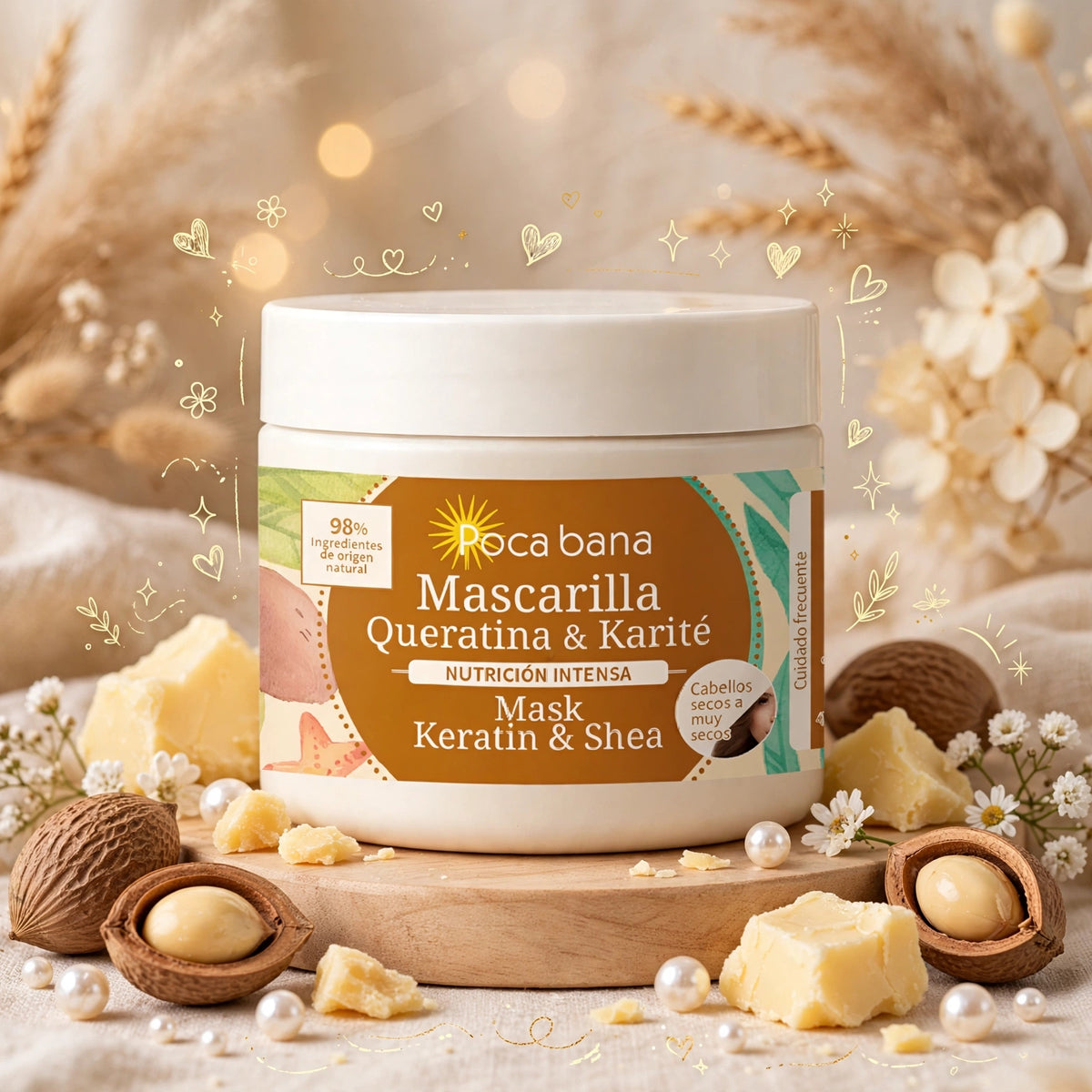 Maschera alla cheratina e burro di karité (400 ml) 🥥
